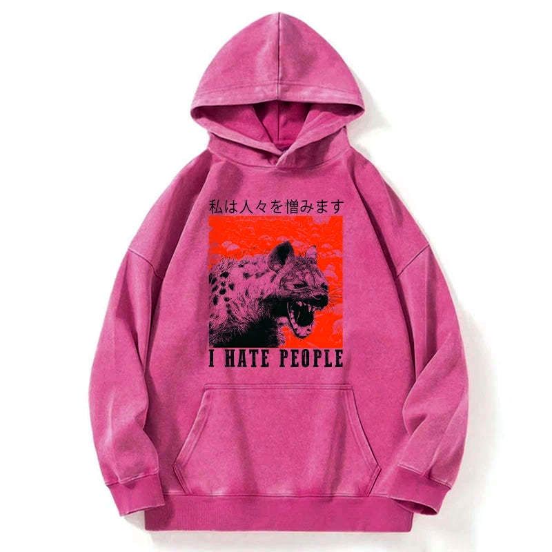 Kyoto-Lion A Hyena That Hates Humans Washed Hoodie