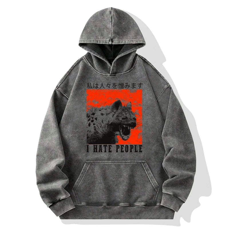 Kyoto-Lion A Hyena That Hates Humans Washed Hoodie