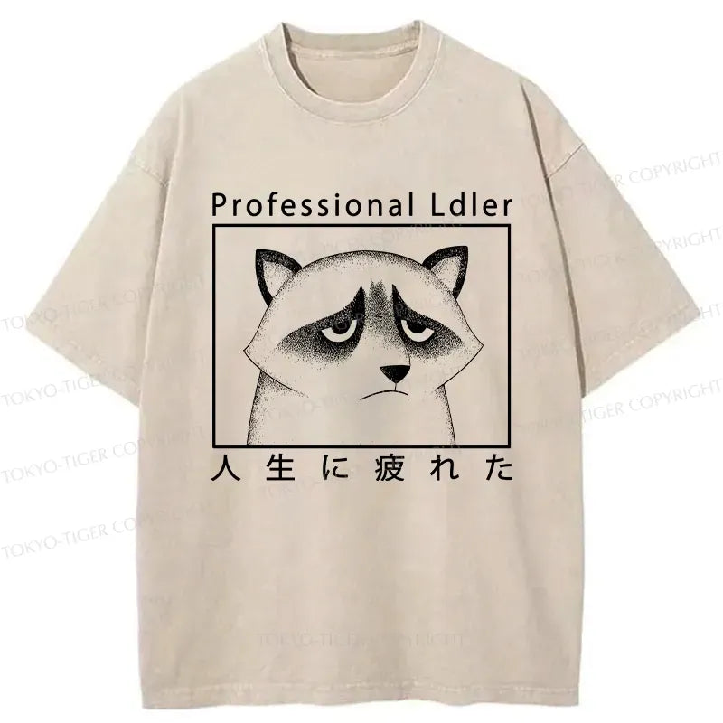 Kyoto-Lion Professional Ldler Raccoon Washed T-Shirt