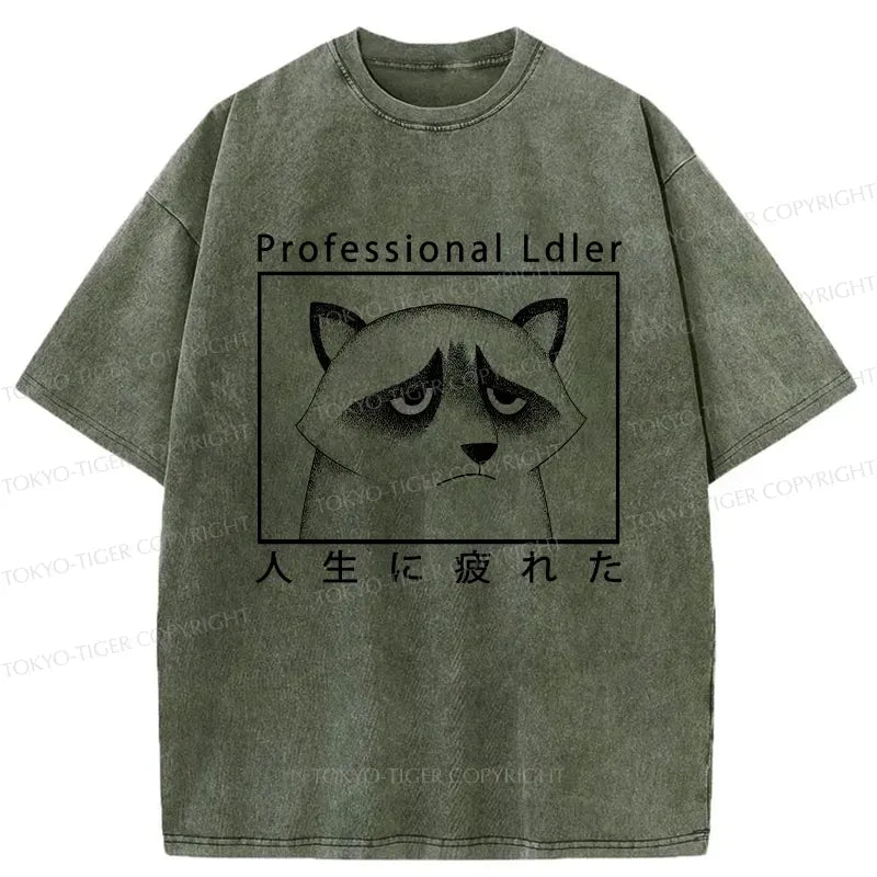 Kyoto-Lion Professional Ldler Raccoon Washed T-Shirt